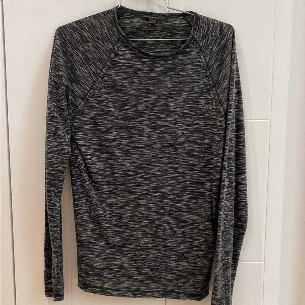 John Varvatos Black and White Knit Shirt